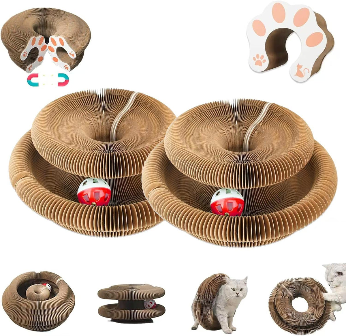 Lktvys Kitty Curlz: órgano mágico con campana, juego interactivo para gatos.