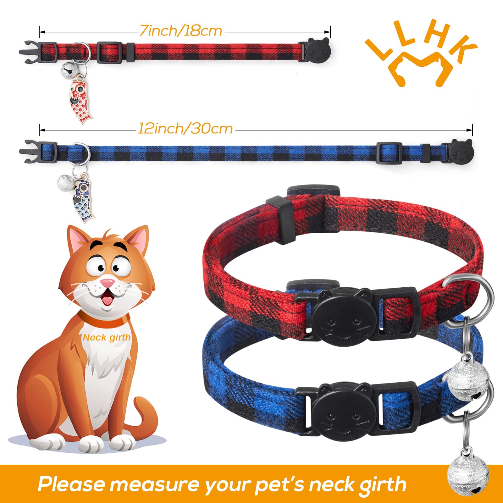 Collar LLHK de nylon suave, cómodo para uso diario de tu mascota.