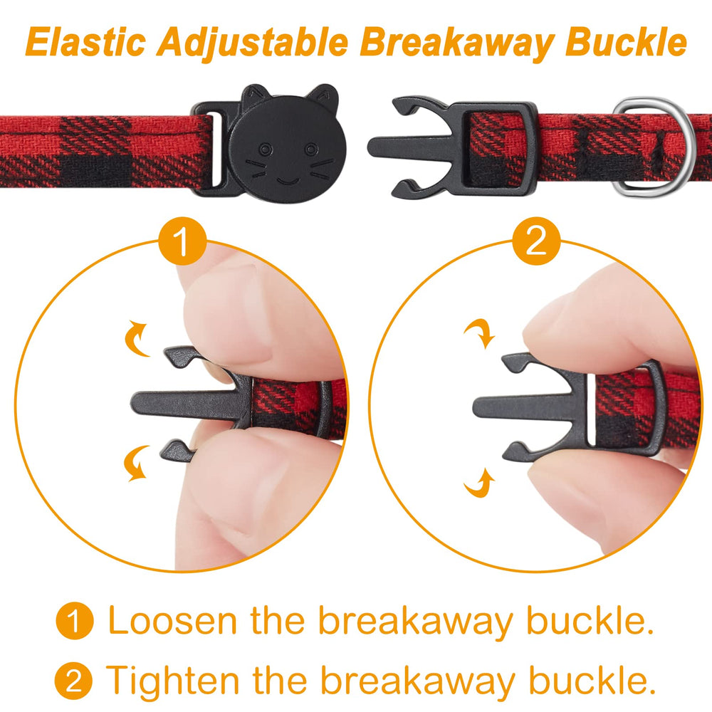 Collar LLHK ajustable entre 7 y 12 pulgadas, tamaño adaptable para gatos.
