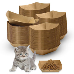 LLHQAMT tazones desechables para mascotas, paquete de 100, práctico para alimentar sin lavar