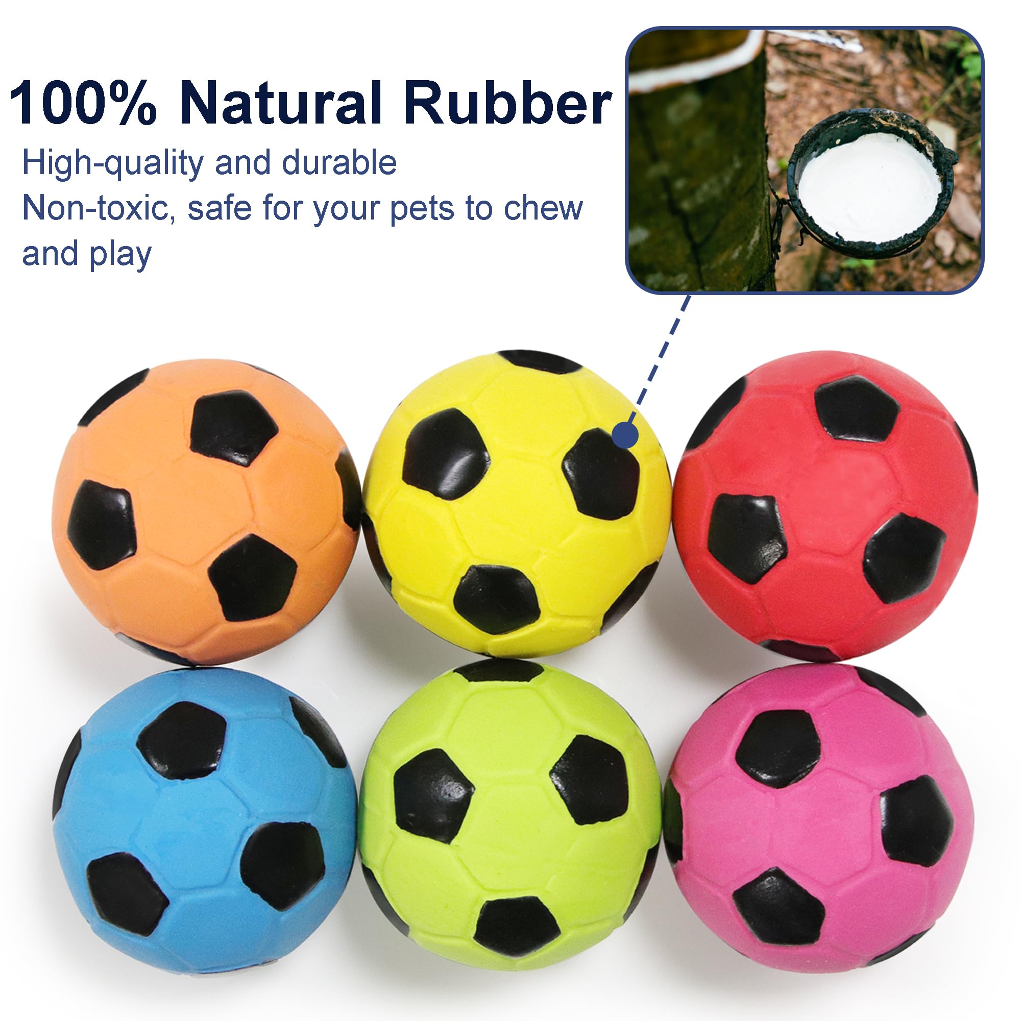 LLSPET bola futbol látex roja con chirri, perfecta para sesiones de traer