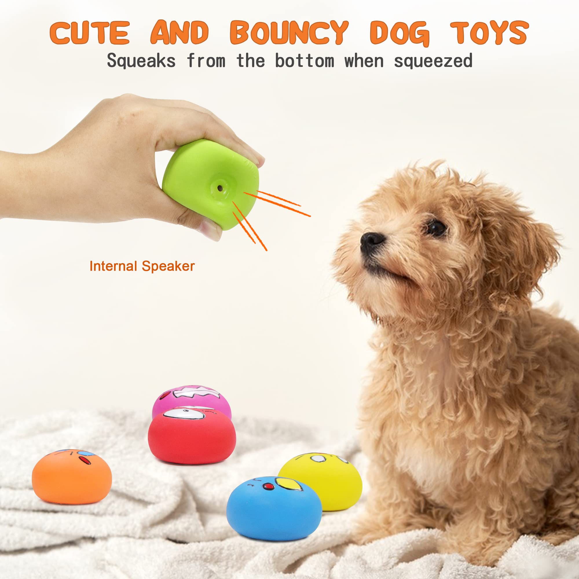 LLSPET juguete para perro látex sonoro, bola-2, ideal para sesiones en casa.