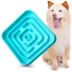 LLUAII tazón lento para perros azul promueve ingesta pausada.