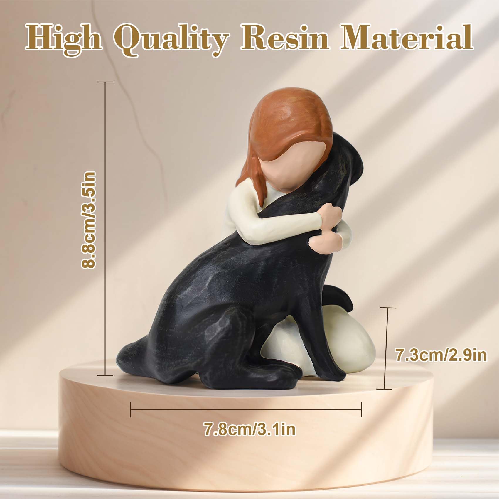 Lnrkai Labrador negro, estatua de resina pintada a mano para conmemorar.