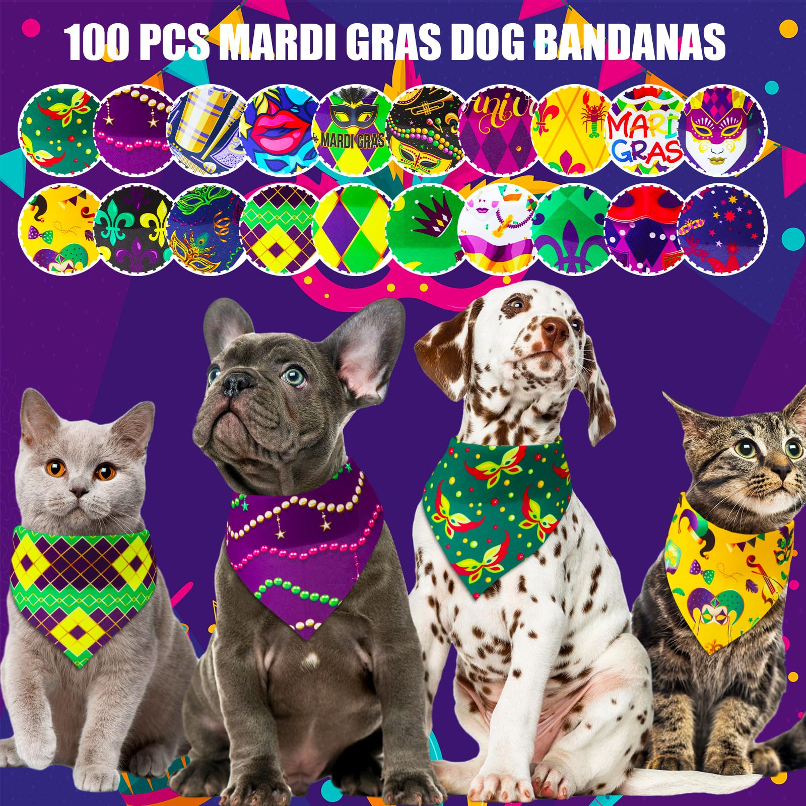 Locmeo bandana para fiestas y fotos, regalo ideal para mascotas.