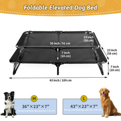 Loebelle cama para perro elevada impermeable, ideal para días de lluvia.