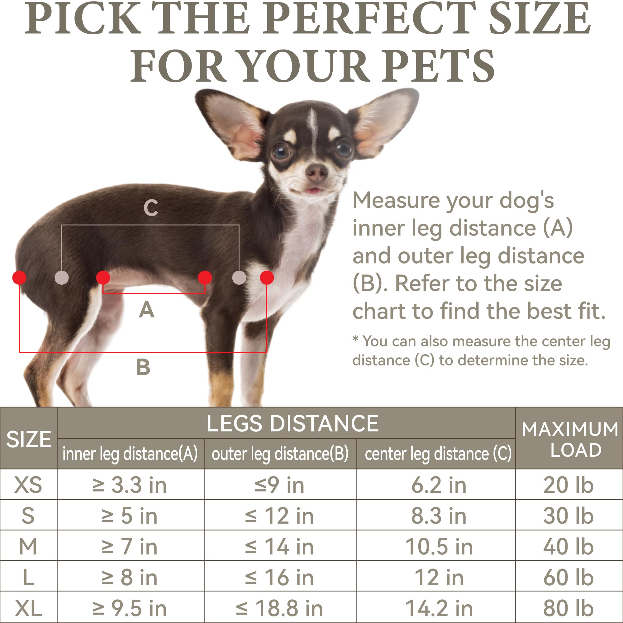 Diseño para perros de hasta 80 libras Loesuona