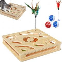 Loisdaro caja-enriquecimiento-garras-gato-14-pulgadas: juego y afilado suave para felinos.
