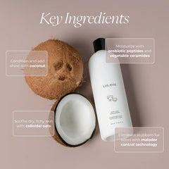 LolaVie champú con ingredientes de coco que suavizan y dan brillo