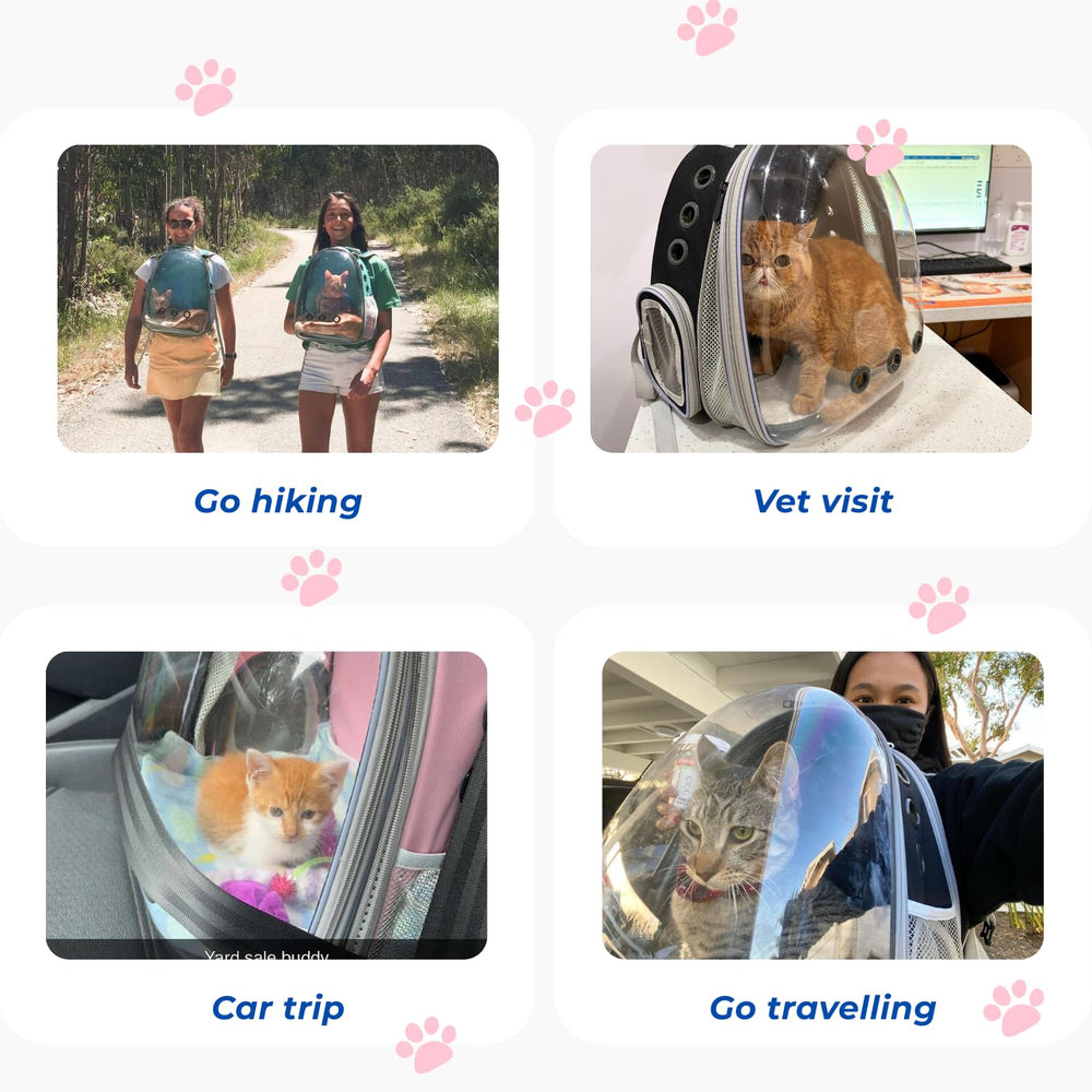 LOLLIMEOW mochila ideal para aventuras y viajes con mascotas.