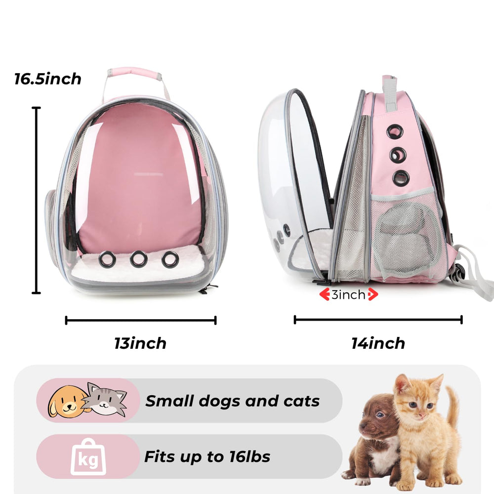 LOLLIMEOW mochila gato expansion expandida para mascotas pequeñas y medianas.