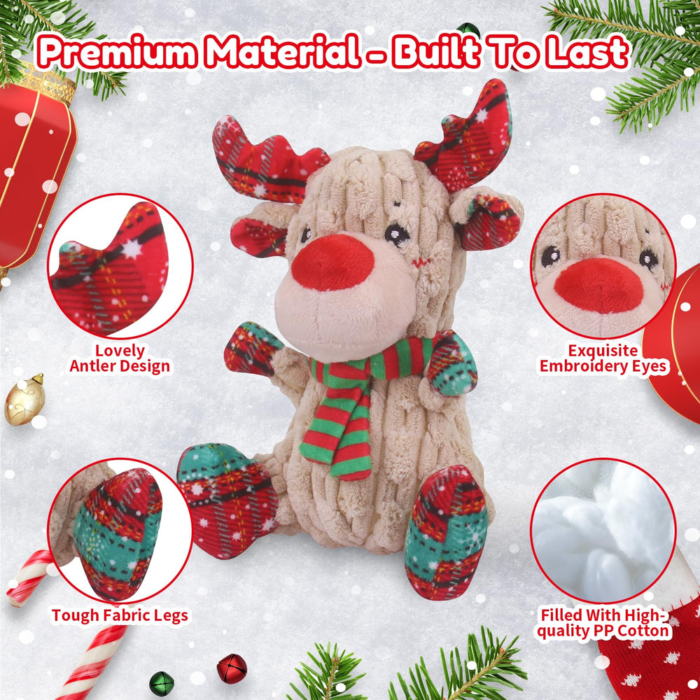 Loncoldy Juguete peluche Navidad perro Renos texturas suaves.