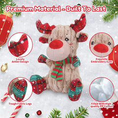 Loncoldy Juguete peluche Navidad perro Renos texturas suaves.