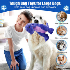 loncoldy juguete perro dinosaurio costuras dobles lo hacen resistente y seguro para perros.