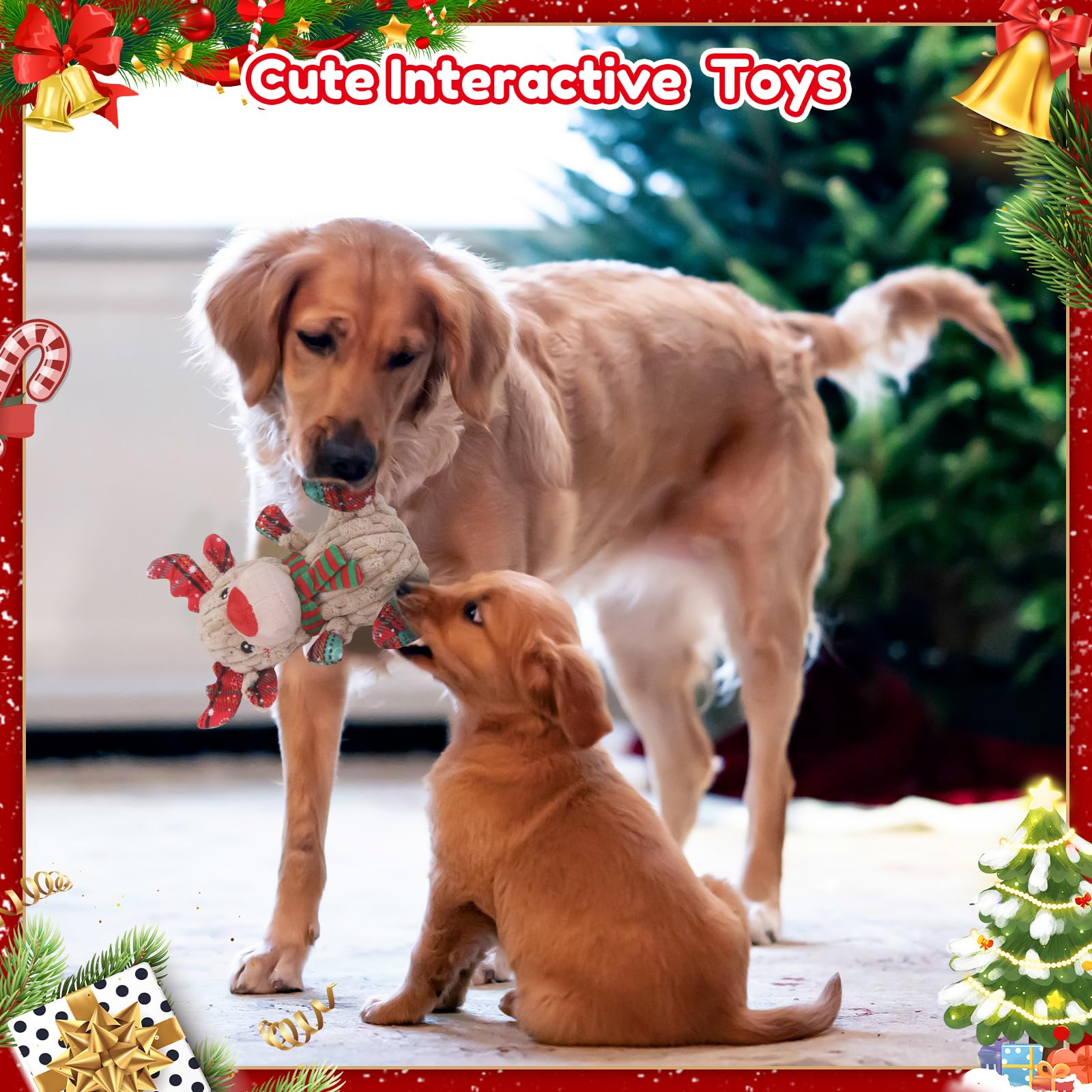 Loncoldy Regalo Navidad perro Renos juguete sorprendente.