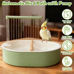 Lonepetu Bomba USB Silenciosa ofrece baño sin ruidos para aves tímidas.