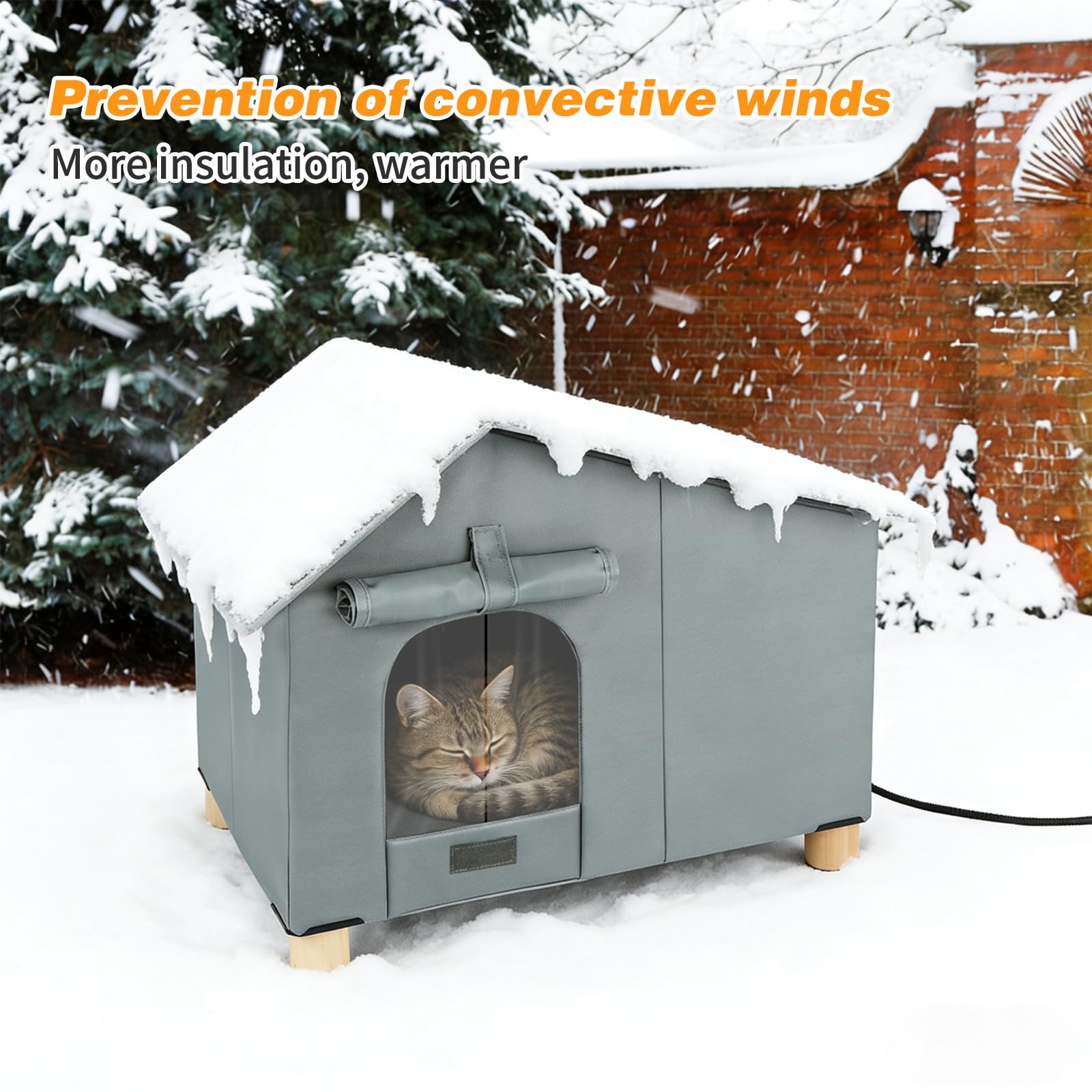 Lonepetu refugio-para-varias-mascotas: espacio amplio para gatos.