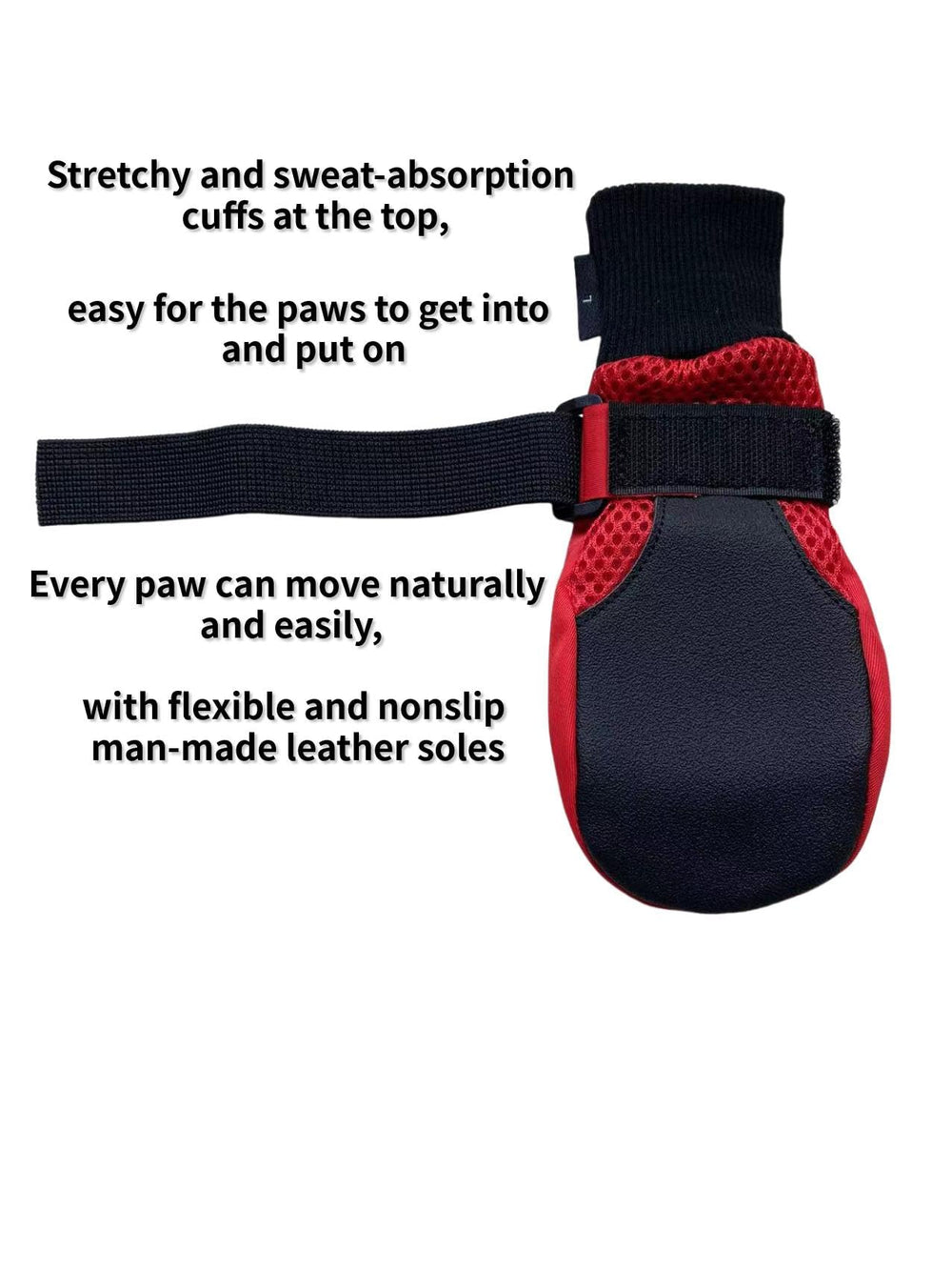Botas para perro LONSUNEER con ajuste elástico para un ajuste seguro.