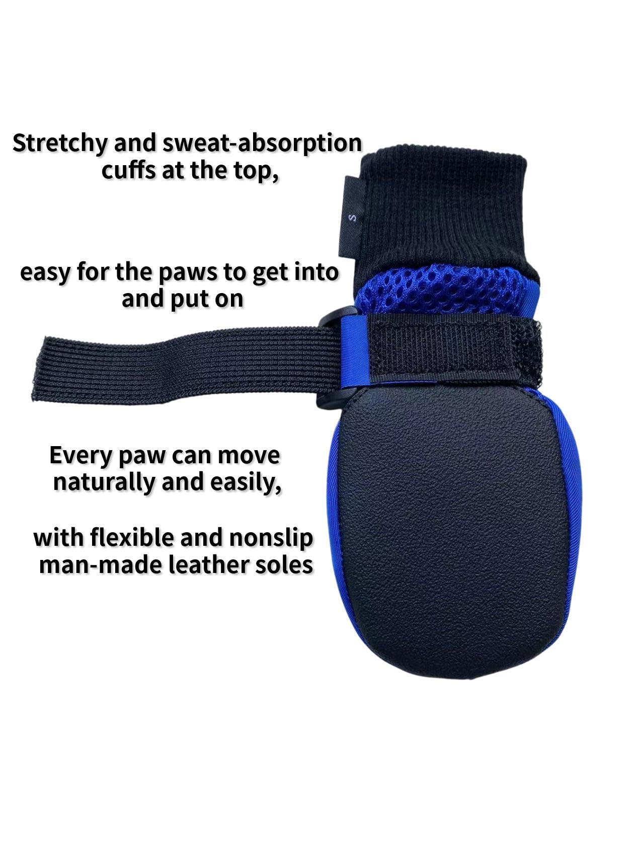 LONSUNEER botas caninas con correa ajustable para un ajuste seguro