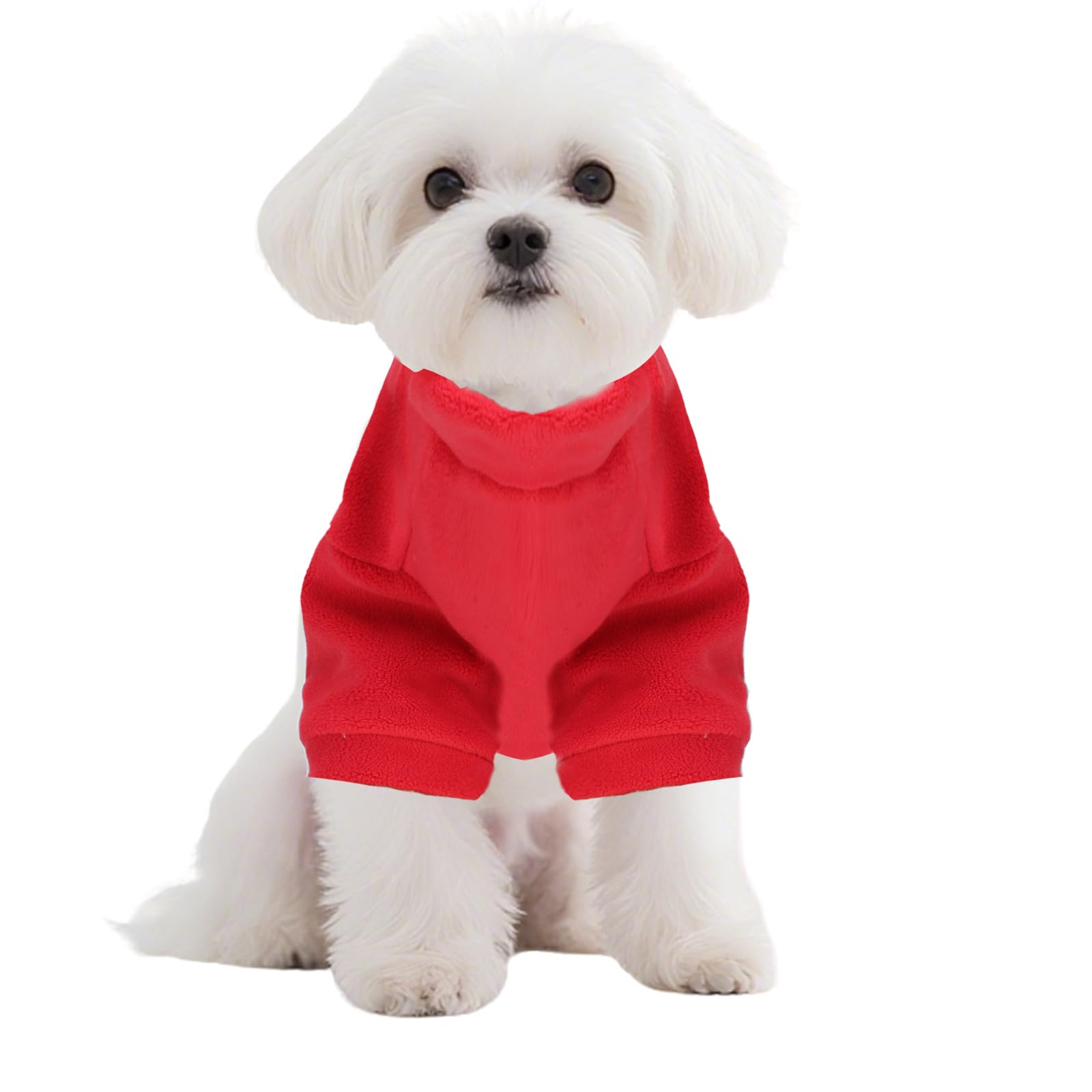 Mono de felpa LONTEPET color rojo, diseño clásico para uso diario