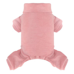 Pijama LONTEPET para perro con cuello alto en rosa, abrigo cómodo diario.