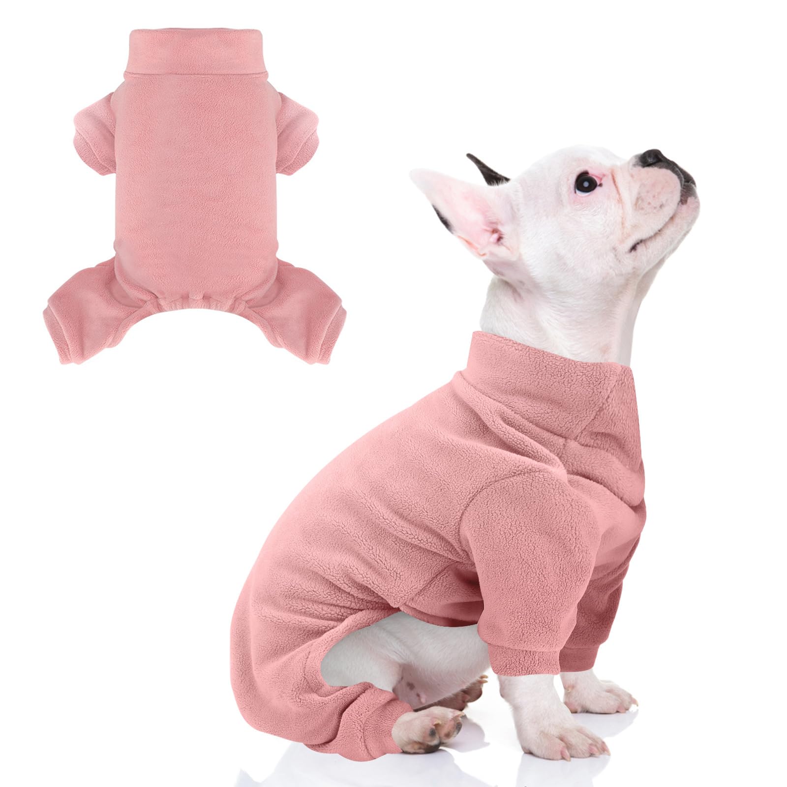 Pijama LONTEPET de tejido peluche en rosa, suave al tacto y cálido.