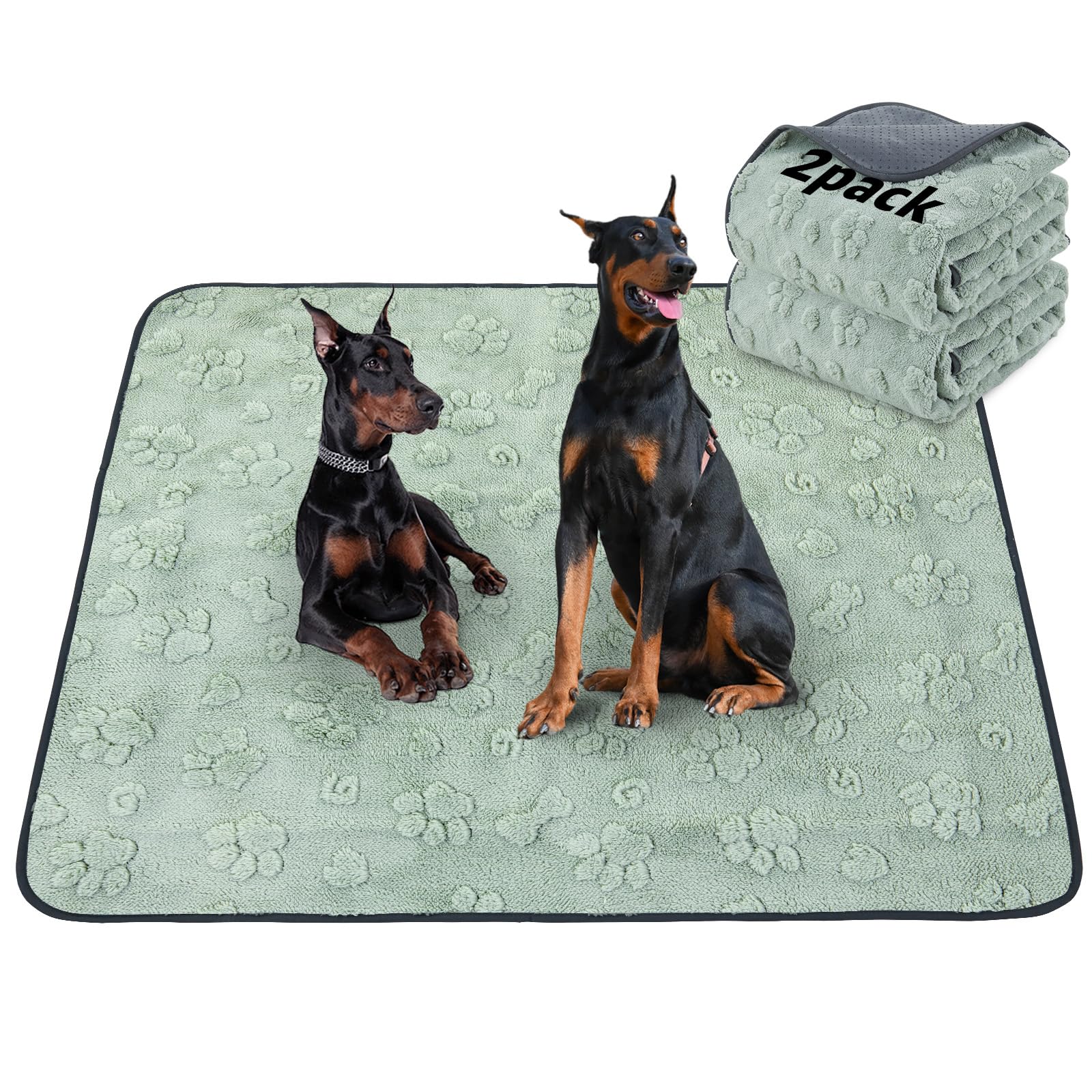 LOOBANI almohadilla para perro grande 72x72 pulgadas suave y absorbente para entrenamiento