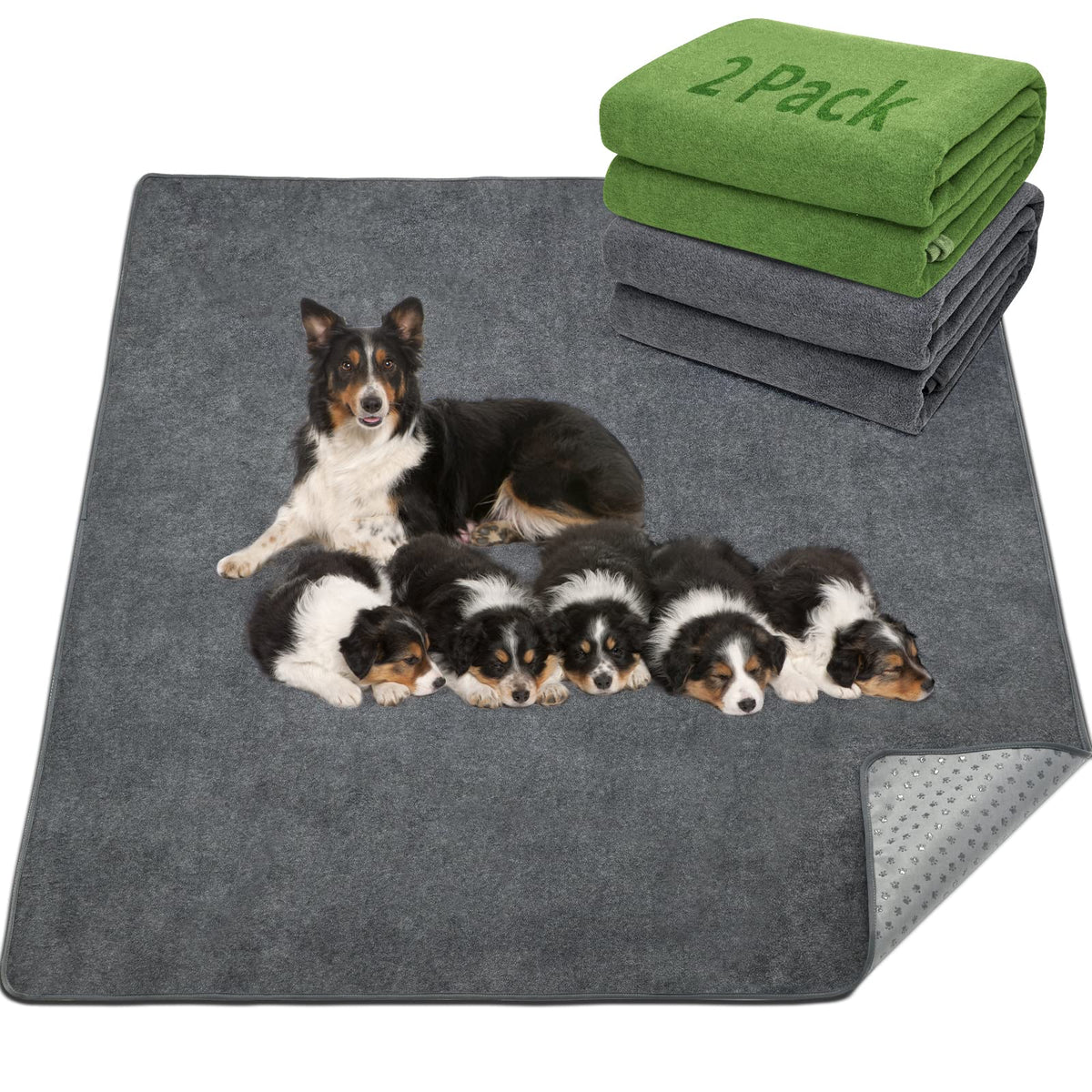 LOOBANI almohadilla para perros extra grande, absorción rápida para suelo limpio.