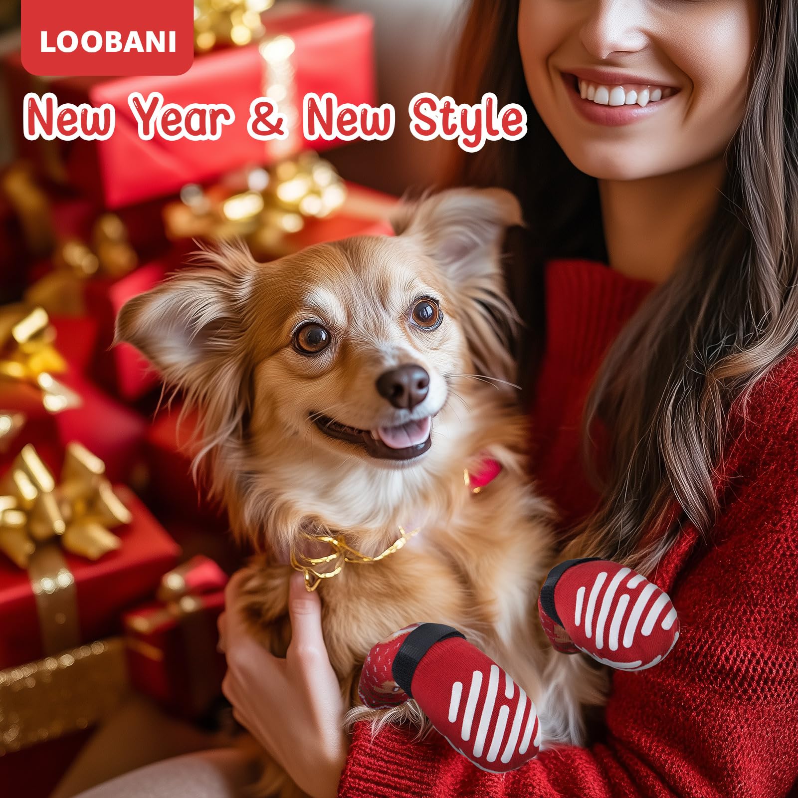 Hogar seguro con LOOBANI: estabiliza a perros mayores y reduce resbalones.