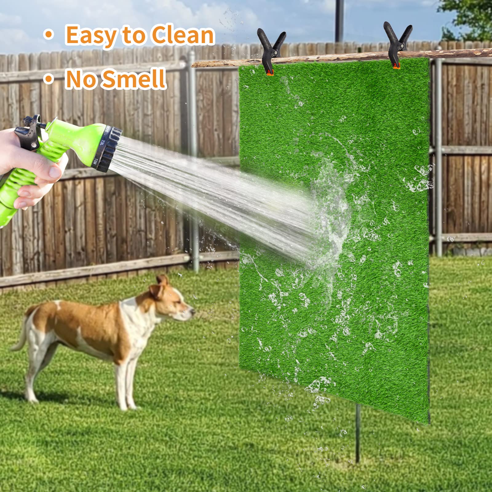 LOOBANI cesped artificial para perros, uso interior y exterior, drenaje rápido.