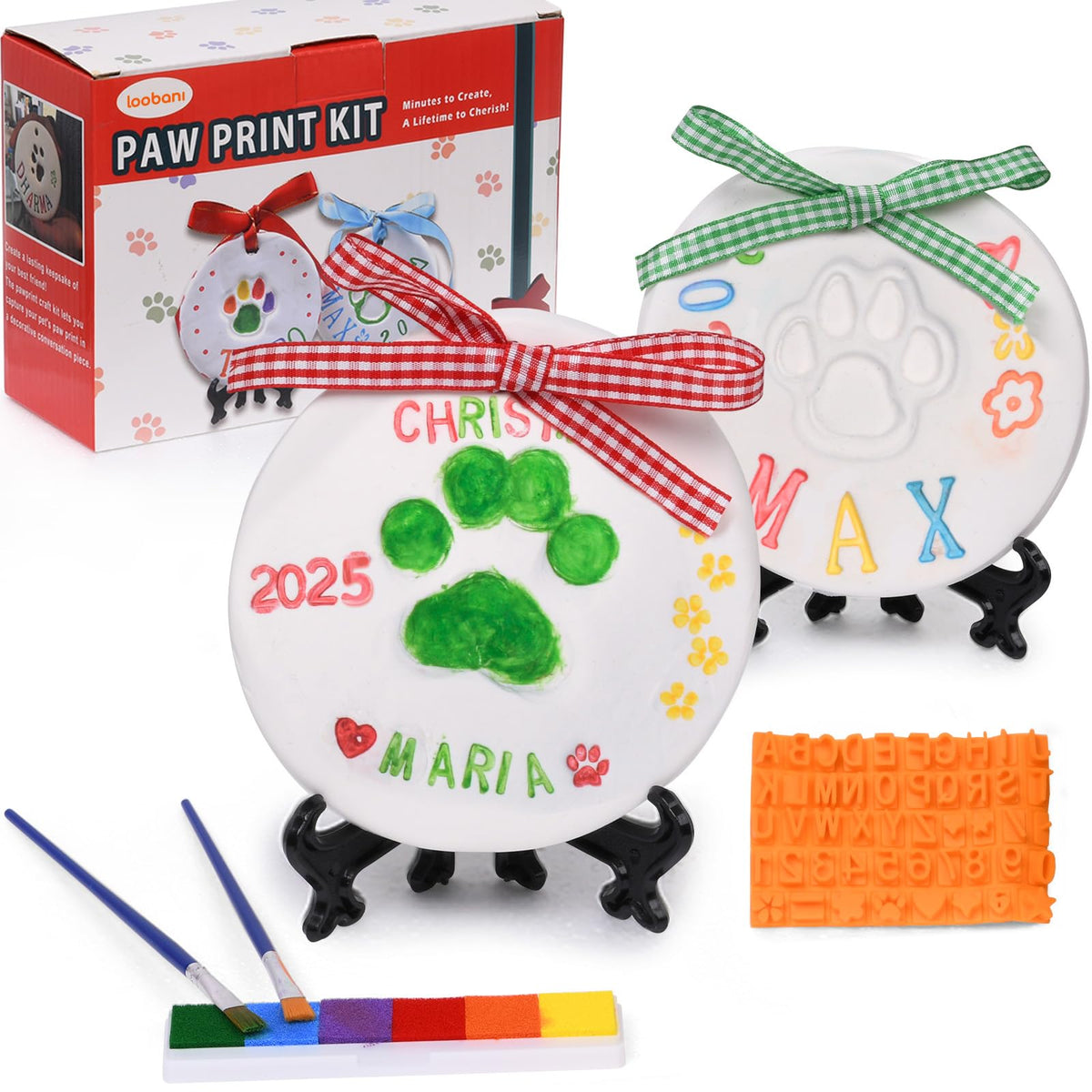 LOOBANI conjunto huellas de pata de perro para conservar recuerdos del compañero peludo.