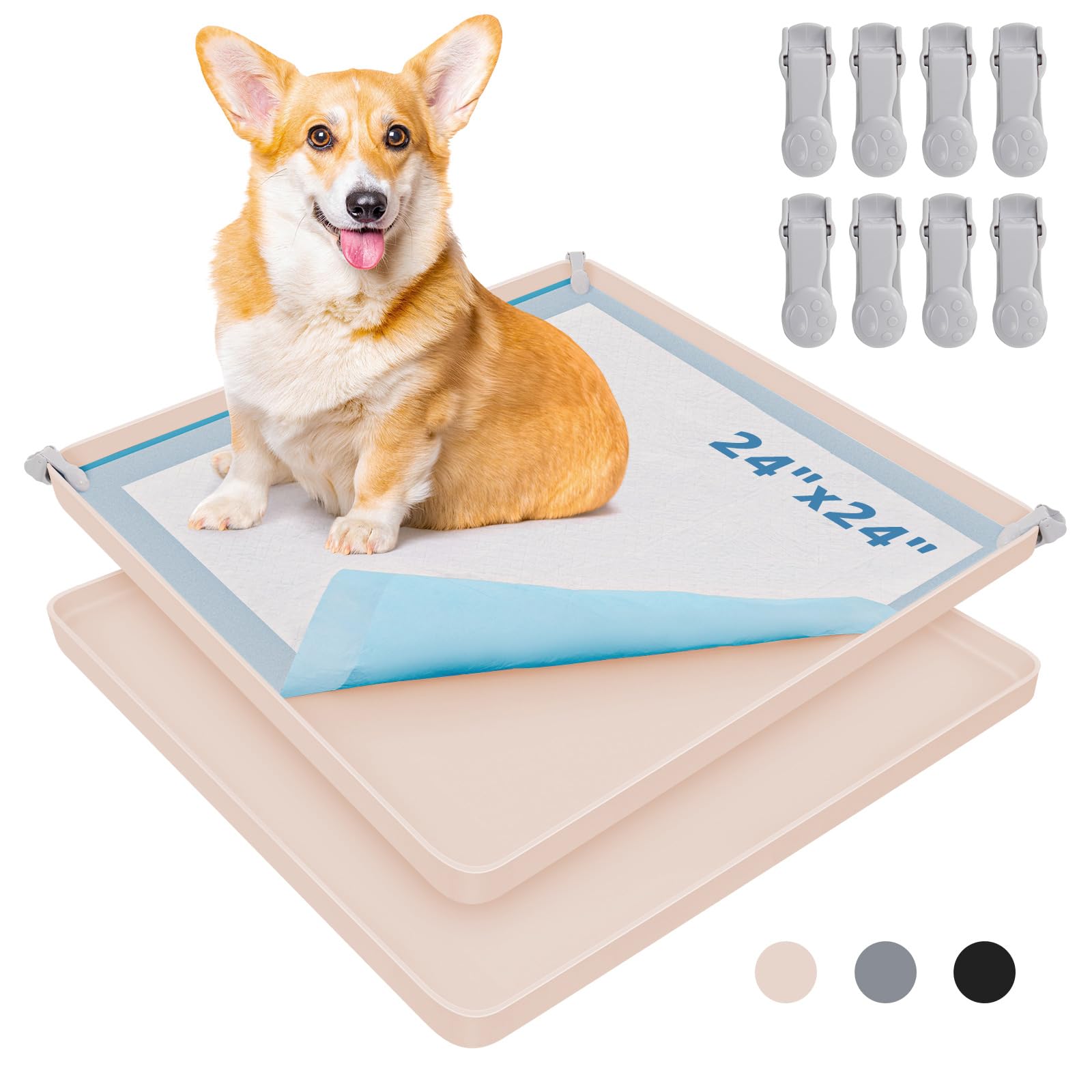 LOOBANI porta-tapetes para perros, dos unidades, silicona segura, mantiene tapetes en su lugar.