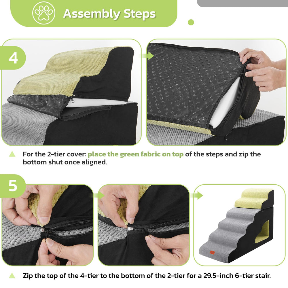LOOBANI escalones desmontables y lavables para limpieza sencilla