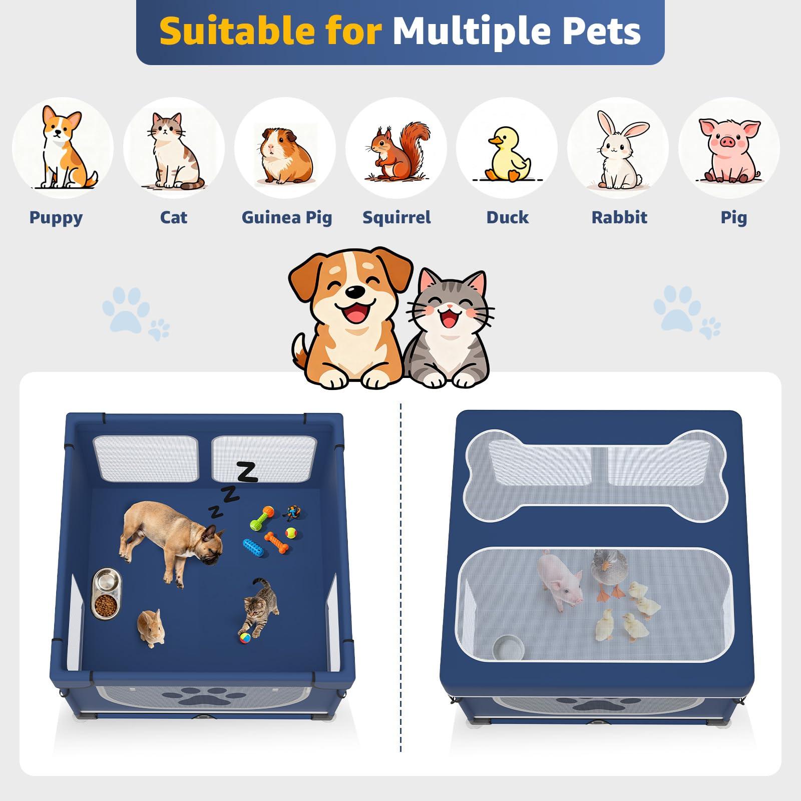 LOOBANI jaula-perro sistema-sujecion-anti-ruido para seguridad y tranquilidad.