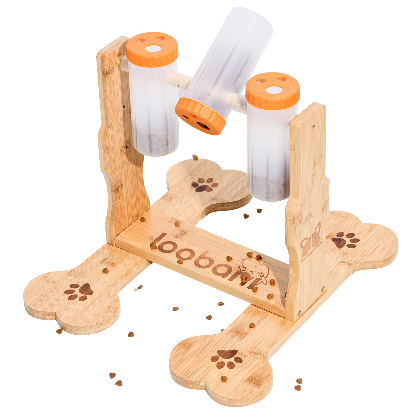 LOOBANI juguete rompecabezas para perros madera con jarros para estimulación mental