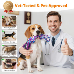 LOOBANI: dos juguetes de cuerda para perros, perfecto para sesiones de tira y afloja.