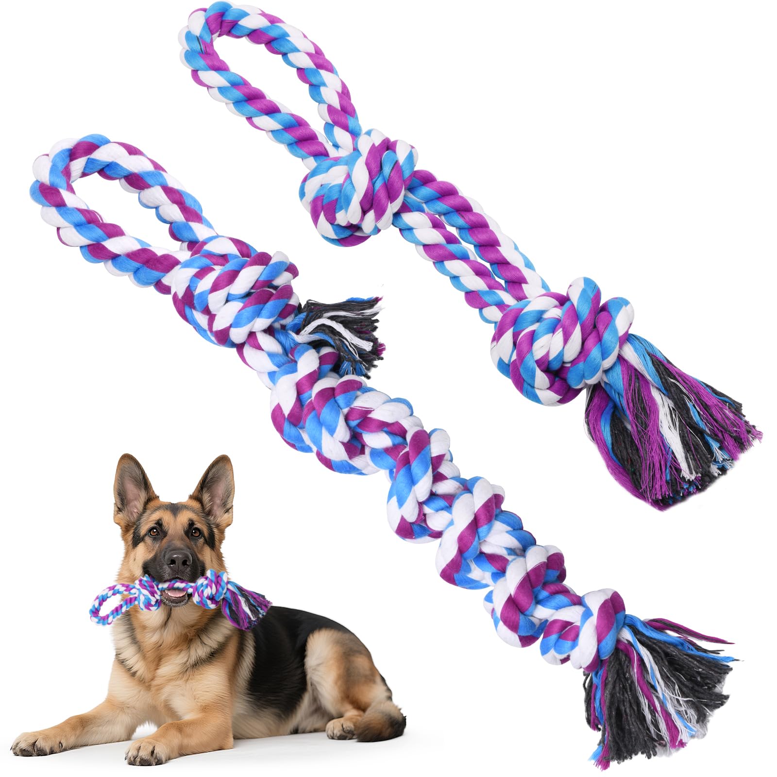 LOOBANI: juguete de cuerda para perros mordedor agresivo, ideal para juego y mordidas seguras.