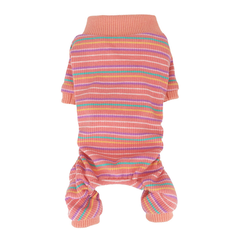 Pijama LOPHIPETS con apertura abdominal para cambios rápidos y fáciles.