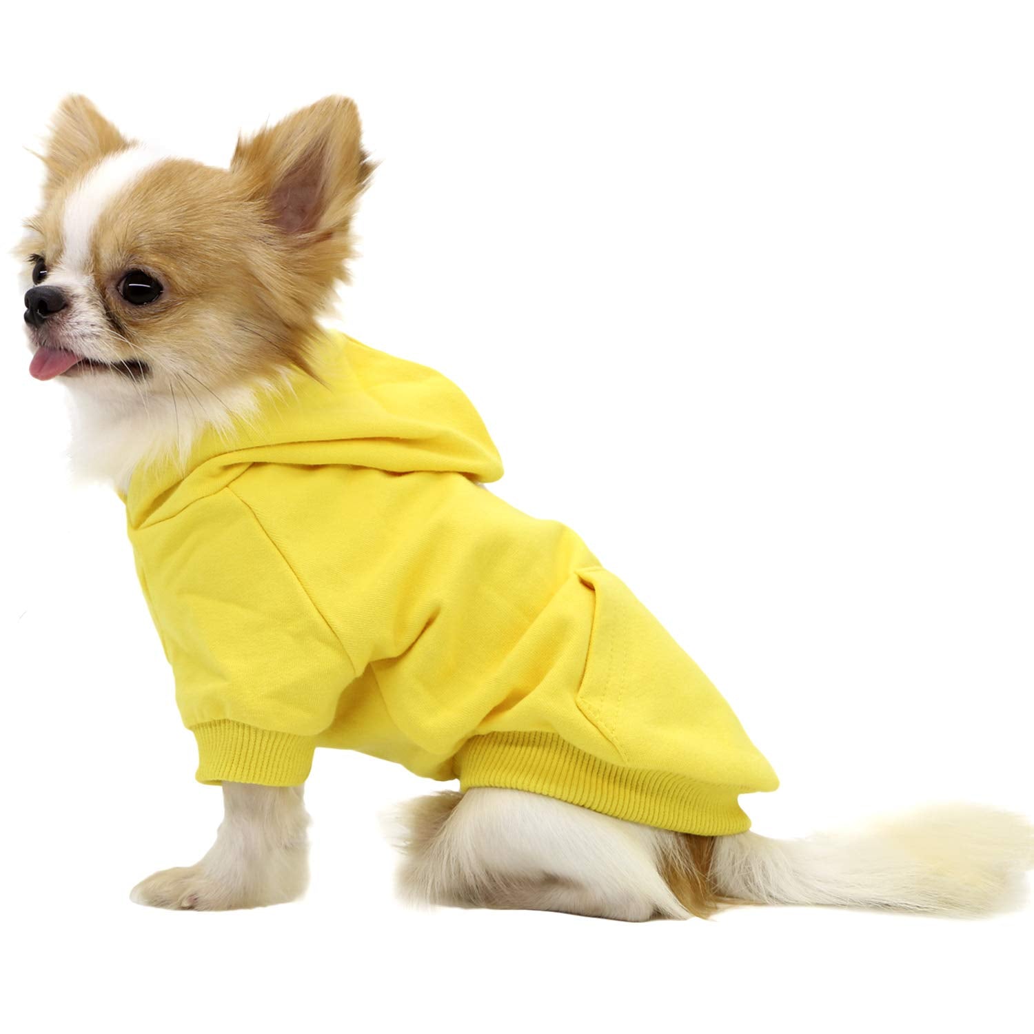 LOPHHIPETS sudadera para perro amarillo espalda con bolsillo práctico