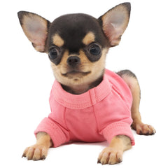 Camiseta LOPHIPETS para perro, algodón rosa XS, vista trasera.
