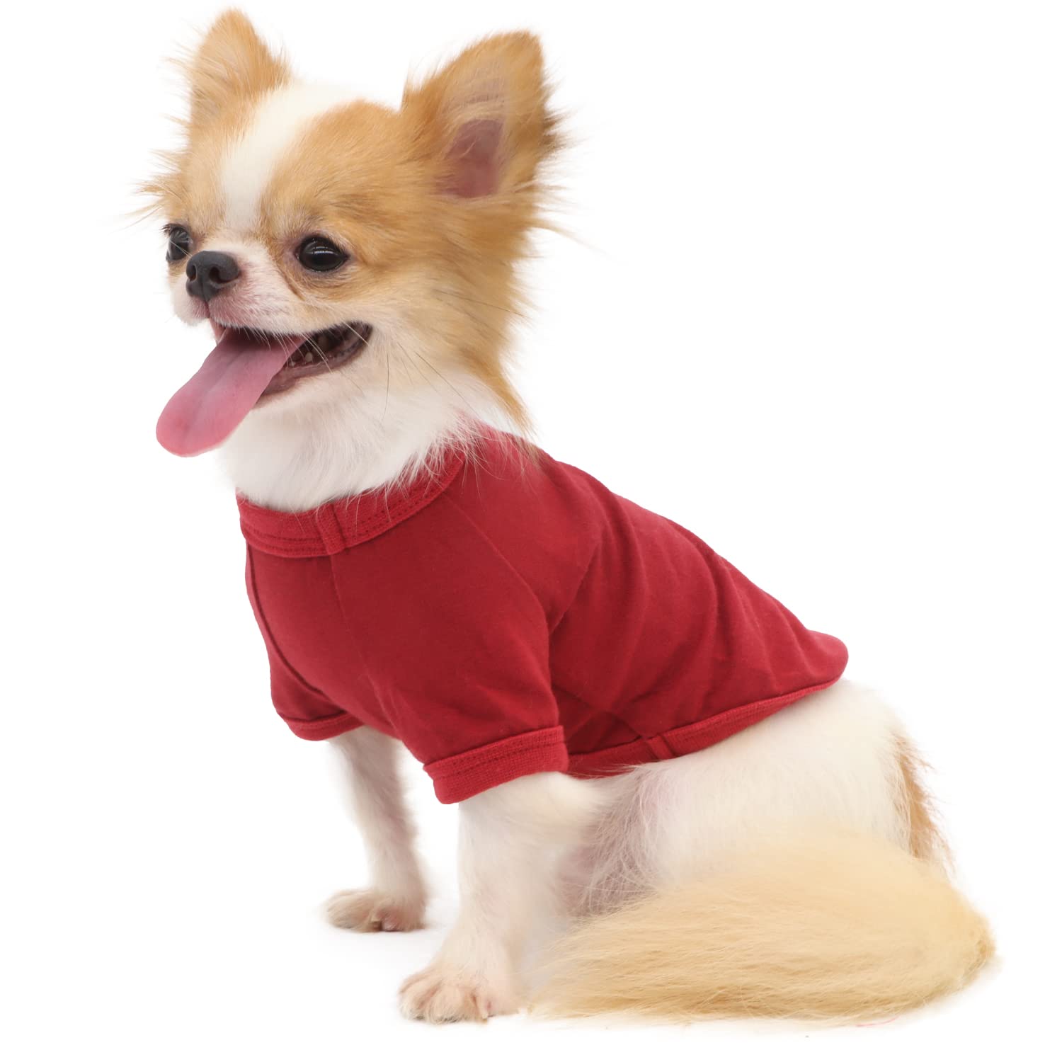 Camiseta Lophipets, detalle cuello elástico, facilita ponérsela y quitarla.