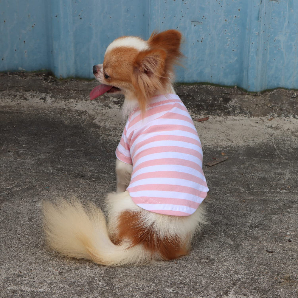 Camiseta LOPHIPETS versátil para casa y paseo, con rayas de estilo diario.