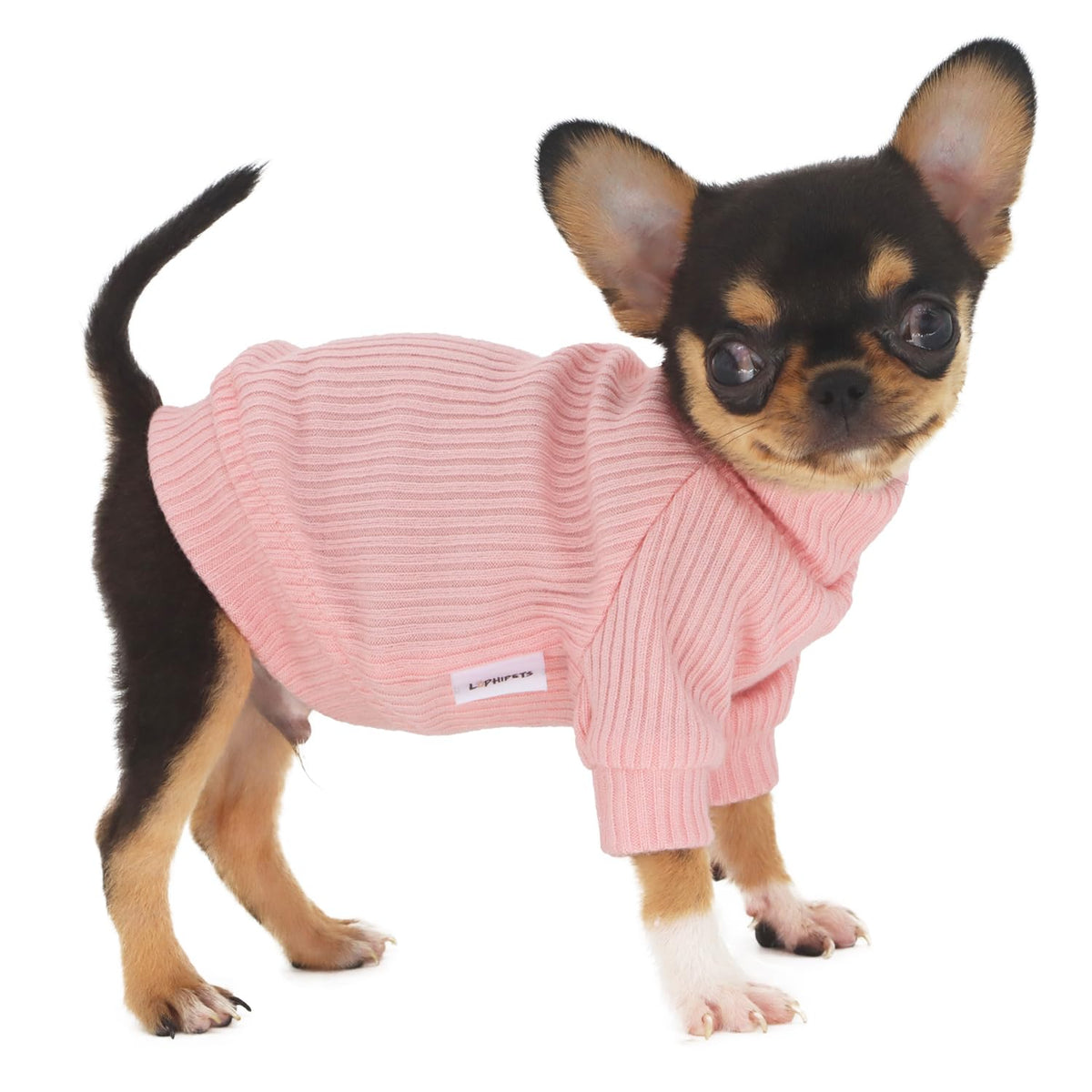 LOPHIPETS suéter cuello tortuga para perro pequeño, cómodo y cálido