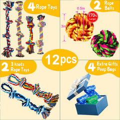 Juguete de cuerda de algodón para perros grandes, resistente y duradero