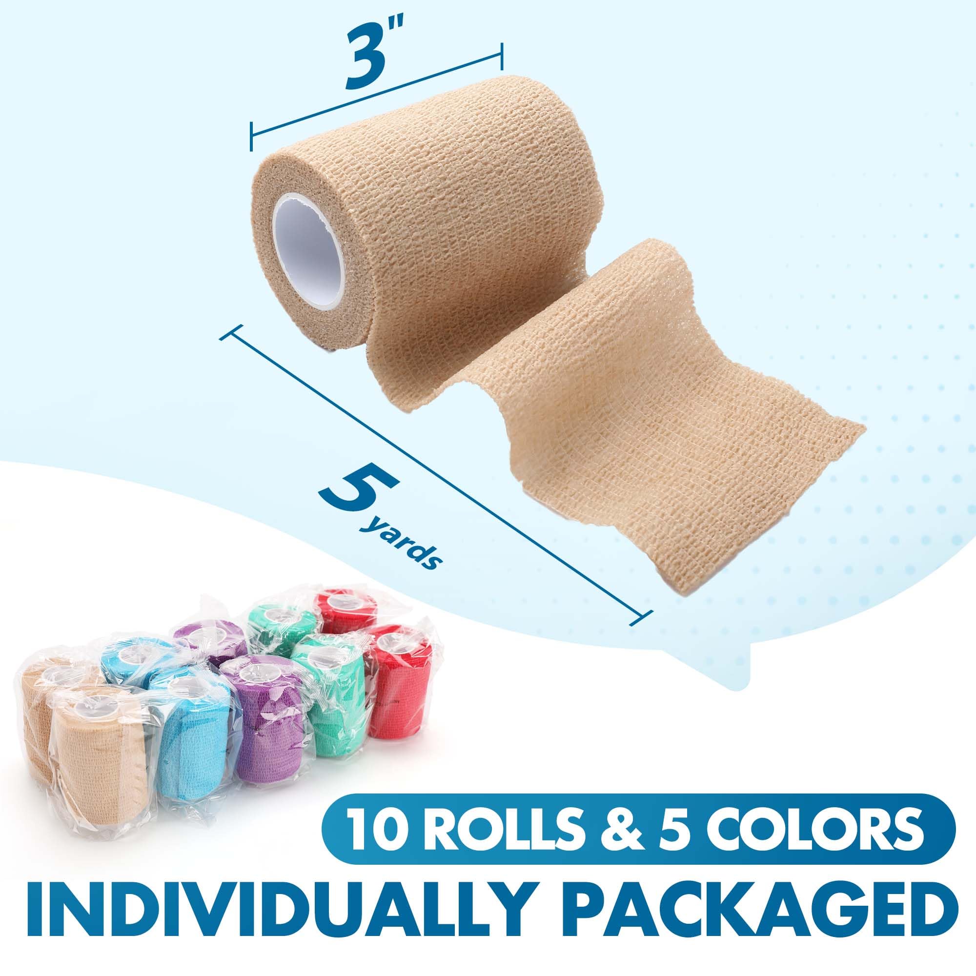 LotFancy Vet Wrap colores-diversos, fácil identificación de usos.