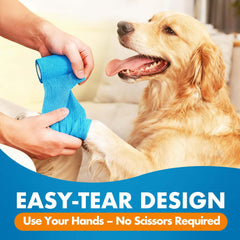 LotFancy Vet Wrap para gato, vendaje patitas transpirable y cómodo.