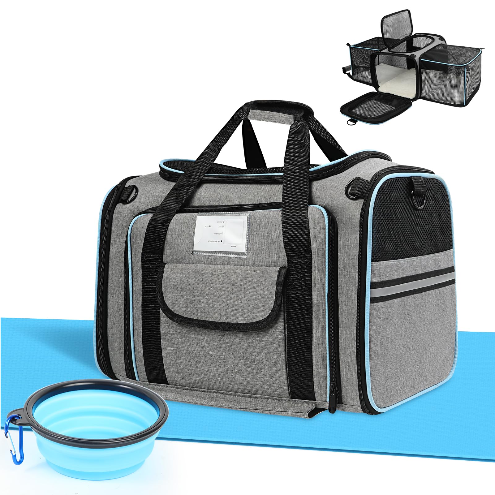 lounginglife transportín con asas ergonómicas para llevar con comodidad