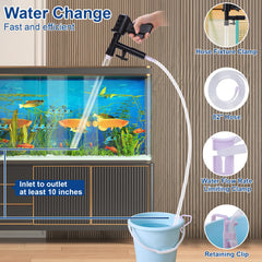 Lounginglife sifón para acuario facilita cambios de agua y limpieza del fondo