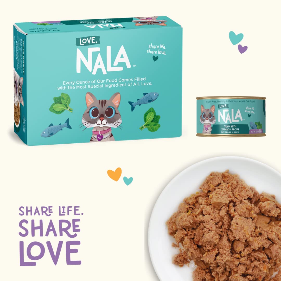 LOVE, NALA paté atún espinaca con omega-3 para apoyo nutricional.