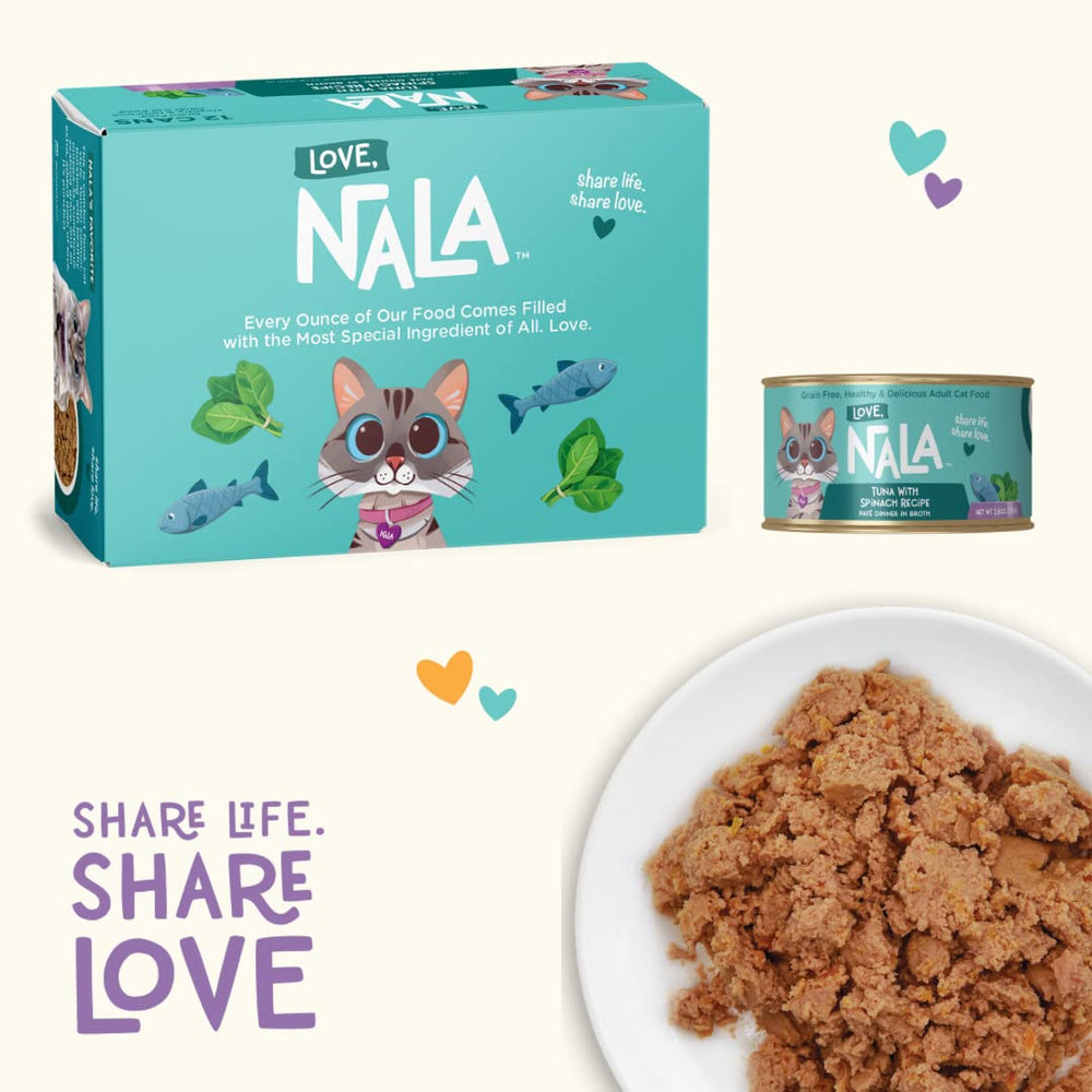 LOVE, NALA paté atún espinaca con omega-3 para apoyo nutricional.